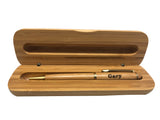 Engraved Bamboo Pen + Box - Laser Cut Crafts