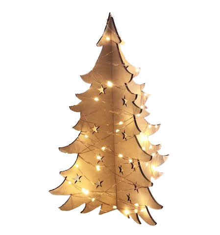 3D Light Up Christmas Tree - Laser Cut Crafts