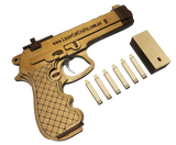 Beretta Hand Gun Pistol (Rubber-band powered Gun) + Free Shipping - Laser Cut Crafts