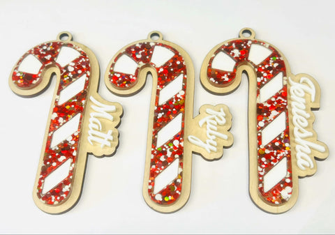 personalized Candy Cane Ornaments