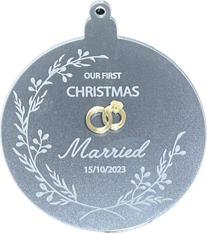 Our First Christmas Married Bauble
