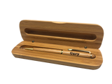 Engraved Bamboo Pen + Box - Laser Cut Crafts