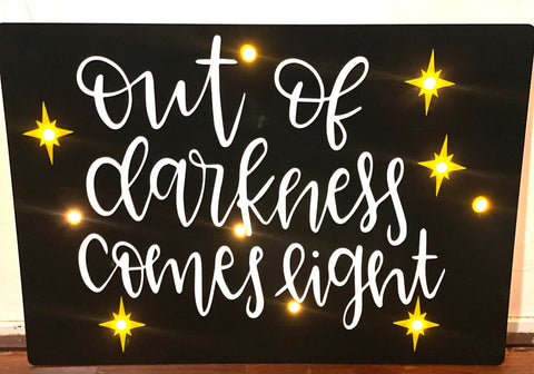 Out of darkness comes light Wall art
