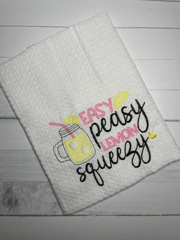 Embroidered Tea Towel Easy Peasy