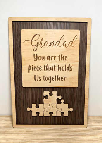 Our Family Puzzle Piece Frame