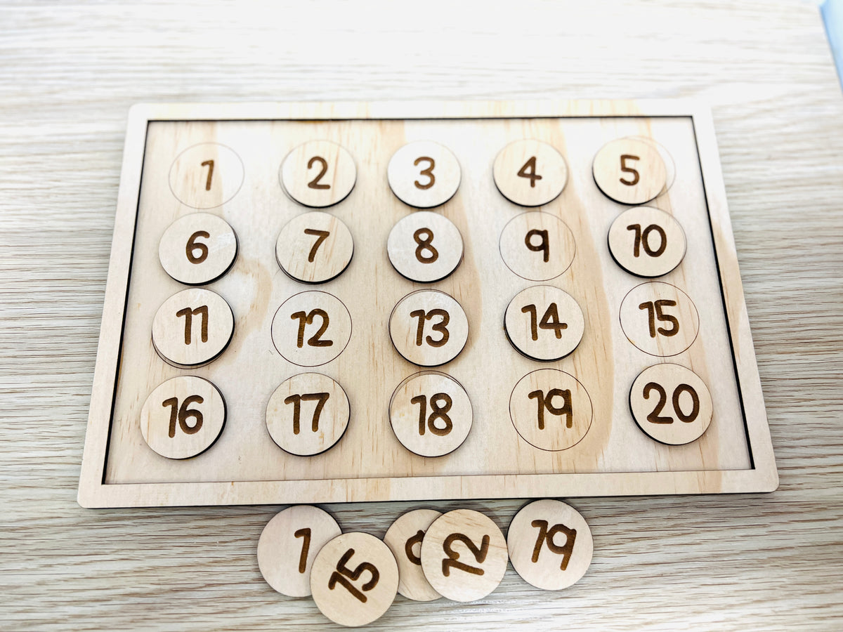 Education kids Montessori number boards