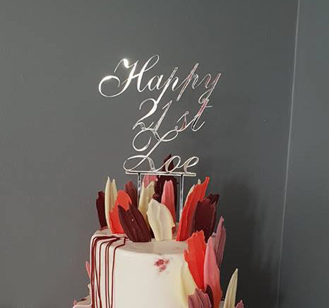 Custom Mirror Cake Toppers - Laser Cut Crafts