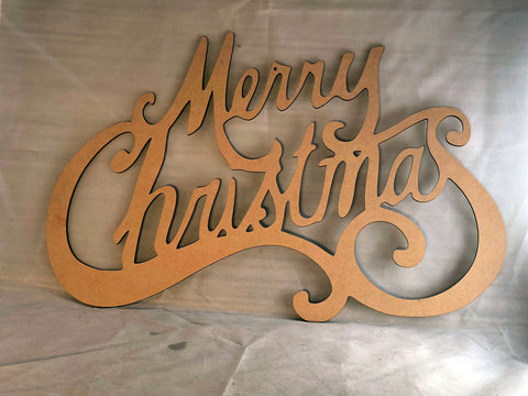 Merry Christmas Sign - Laser Cut Crafts