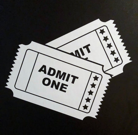Movie Tickets Vinyl Decal - Laser Cut Crafts