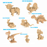 Kids Toon 3D Puzzle Animals - Laser Cut Crafts