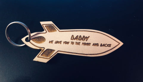 Father’s Day to the moon and back keyrings