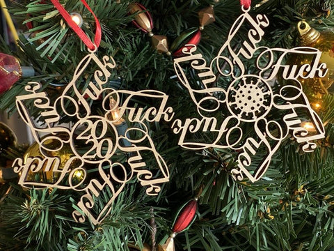 COVID (AKA fuck flakes) Christmas ornament bulk