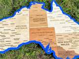 Engraved Australia Map